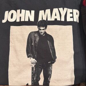 John Mayer World Tour 2019 Graphic Tee - Black with Purple Print